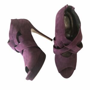 Jerome C. Rousseau Suede Peep Toe Heels Suede 41